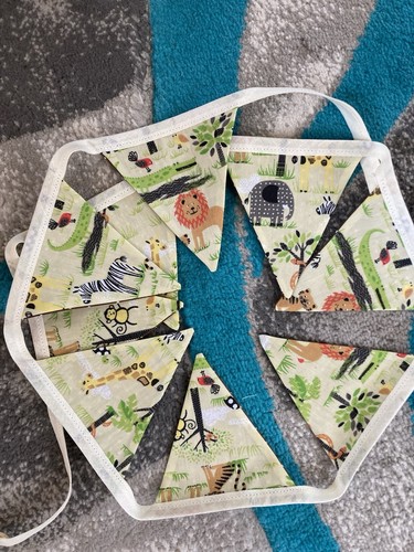 Handmade bunting play room zoo - bunting,
