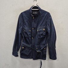 Barbour Original Gauging Suit Wax Waterproof Biker Belted Jacket Coat Medium