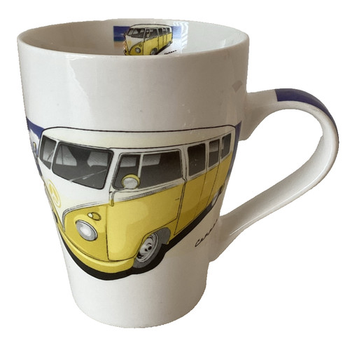 Campervan white yellow - yellow, and