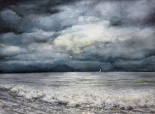 Stormy sea ocean chaos