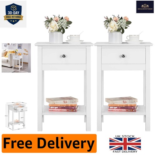Modern white bedside - modern, table