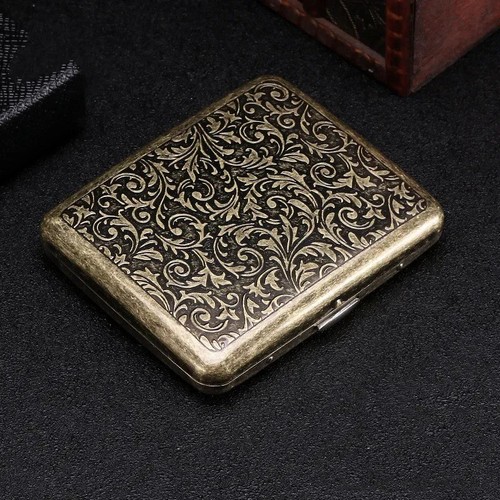 Vintage metal cigarette case - vintage,