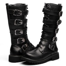 Steampunk Leather Combat Boots
