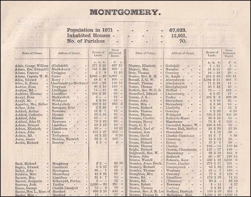 1873 montgomeryshire the - 1873., montgomeryshire.