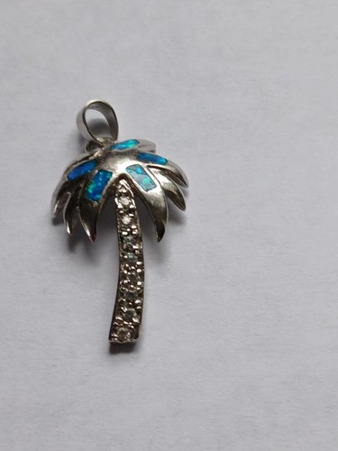 Pendant fire opal palm - fire, tree