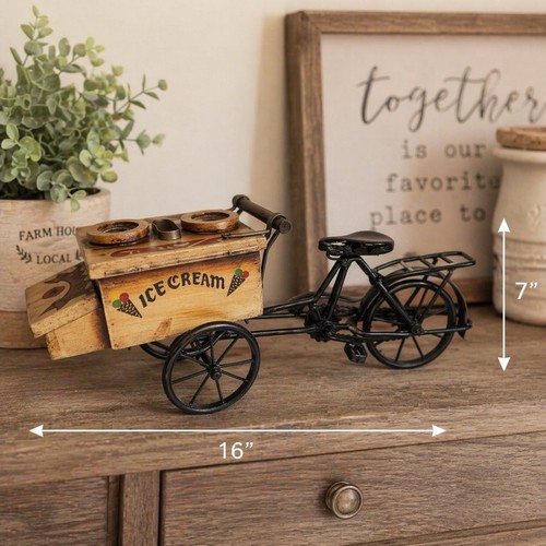 Vtg ice cream - tricycle, cart
