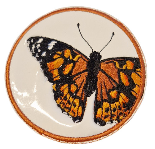 Embroidered butterfly painted - embroidered,