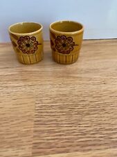 Vintage 1970's  Royal Worcester Palissy Egg Cups x 2 "Sierra" 
