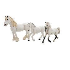 Schleich x3 white horse pony