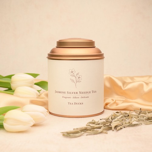 Jasmine silver needle - silver, white