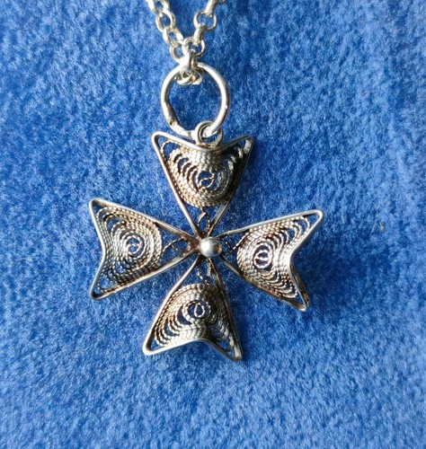 Vintage filigree maltese cross - maltese,