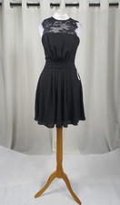 Elise Ryan Skater Dress with Scallop Lace Trim Black Rrp £50 UK 8 NH10 BB 06