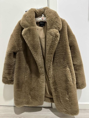 Zara teddy coat size small - size:,