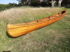 Vintage Lakefield Wooden Strip 16' Canadian Canoe, Excellent Condition