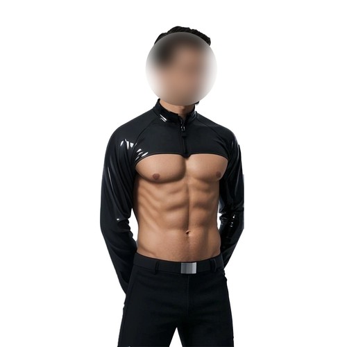 Latex rubber long sleeve shrug - latex,
