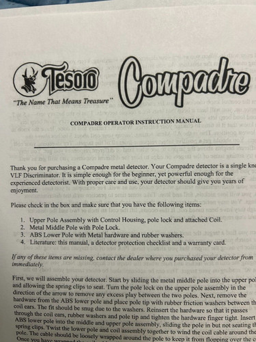 Tesoro compadre metal - compadre, detector