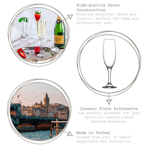 Empire glass champagne flutes - champagne,