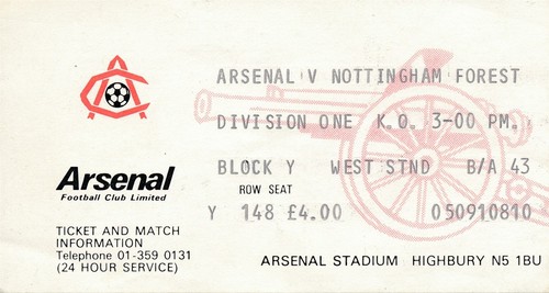 Ticket arsenal nottingham - ticket:,
