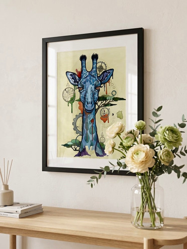 Framed giraffe wall - wall, original