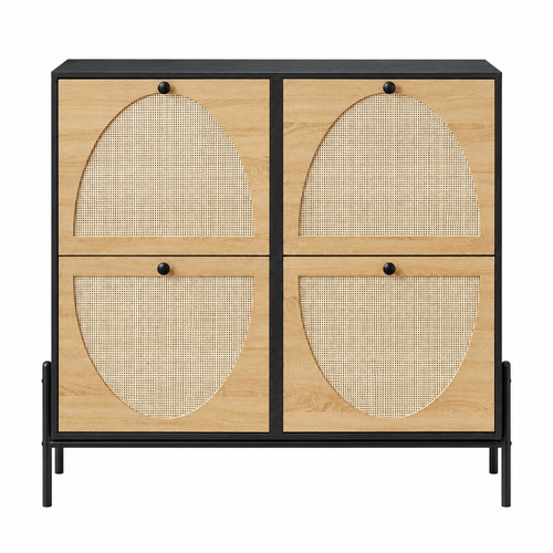 Rattan shoe storage cabinet - rattan,