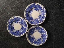 3 x COALPORT Blue & White
