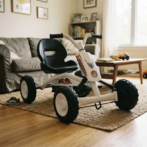 Durable white kids kart - kids, go