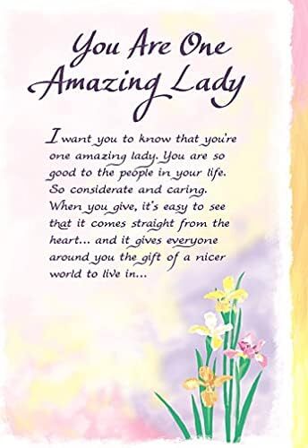 You are one amazing lady - amazing, open