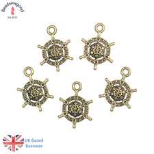 10 3D Ships Wheel Helm Pendant