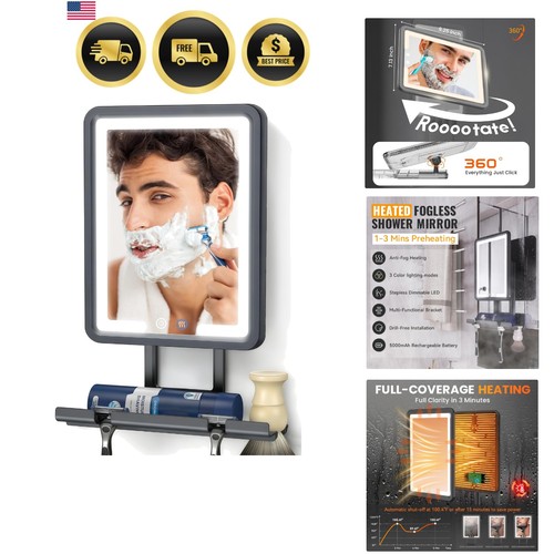 Heated shower mirror fogless - shower,
