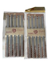 Reusable Chopsticks Japanese Chinese Metal Cutlery Stainless Steel Chop Sticks