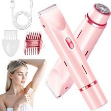 2-in-1 Electric Shaver Bikini Trimmer for Women - Painless Electric Razor