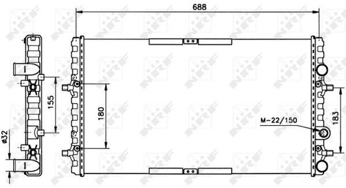 Nrf radiator for seat cordoba - nrf,