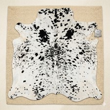 Black white genuine cowhide - black,