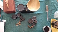 Vintage scales and weights - and, set