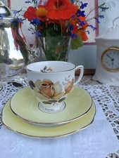 Vintage tea set for 3 persons  Duchess  Yellow Rose 18 pieces Bone China 