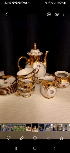 Bavarian coffee set with gold - bavarian,