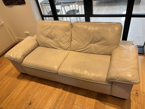 Faux leather sofa seater - leather,