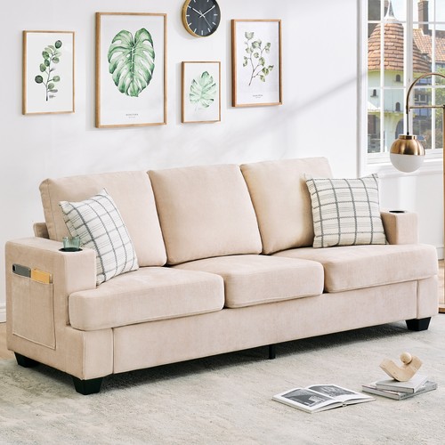Modern seater chenille sofa - modern,