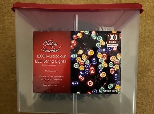 1000 multicoloured led string - led,