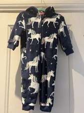 M&S Unicorn One-Piece Footless Hooded Cosy Bodysuit, 18-24m