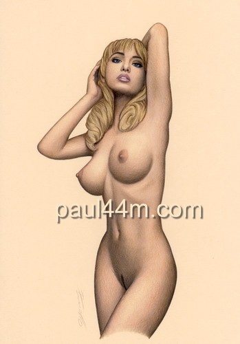 Nude art woman - nude, drawing