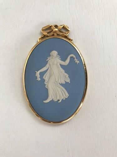 Wedgwood floral girl cameo - girl, in