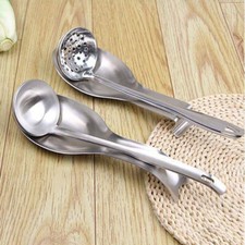 Large Solid Brushed Stainless Steel Spoon Rest Stand Holder Tea Bag Holder