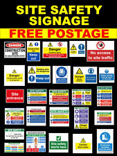 SITE SAFETY SIGNAGE - HEALTH & SAFETY BOARDS OR STICKERS - Correx plastic/Vinyl