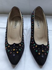 Vintage Escada Black  Suede