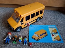Playmobil 5940 City Life American yellow schoolbus with working flashing lights