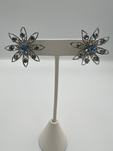 Vintage 1950s blue rhinestone - 1950s,