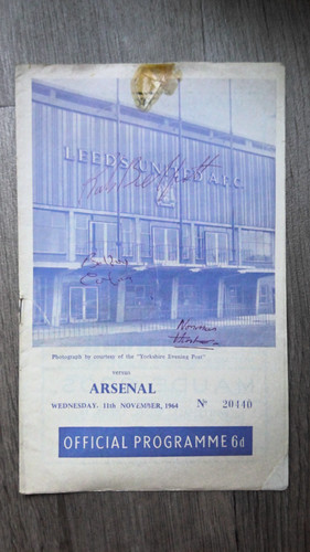 Leeds united arsenal - leeds, 1964-65