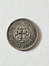1937 Silver Three Pence Coin