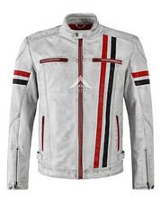 Mens Cafe Racer Vintage White